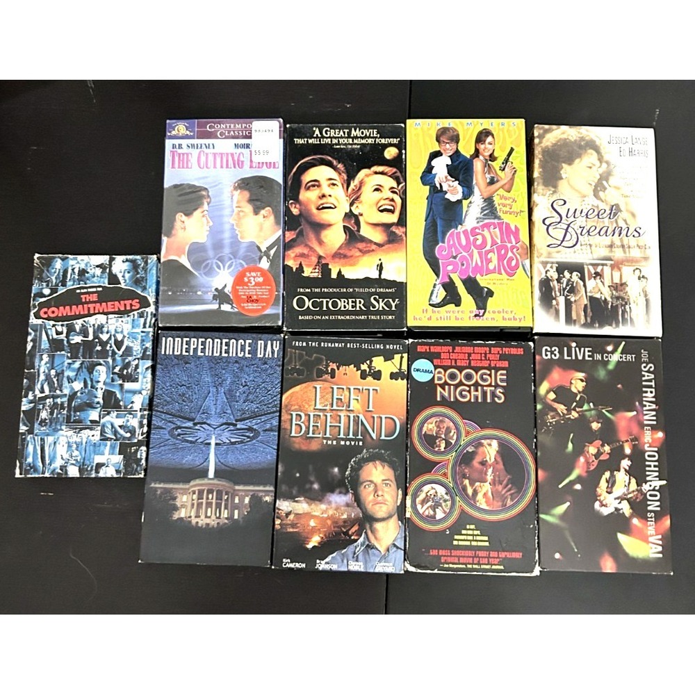 Vintage VHS Movie Lot of 9 Classics & Cult Films Mixed Genres Tested